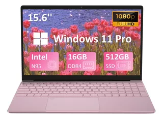 Auusda Laptop Intel Celeron N95 16gb Ram 512gb Ssd Pink