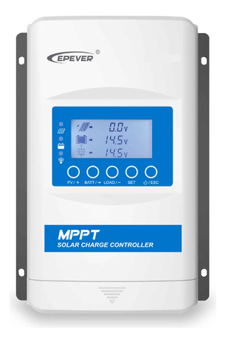 Controlador Ep Solar Mppt P/bateria C/pantalla 40a 12/24v Blanco