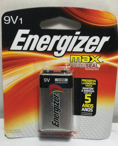 Batería De 9v X 1 Energizer Max Alcalina 