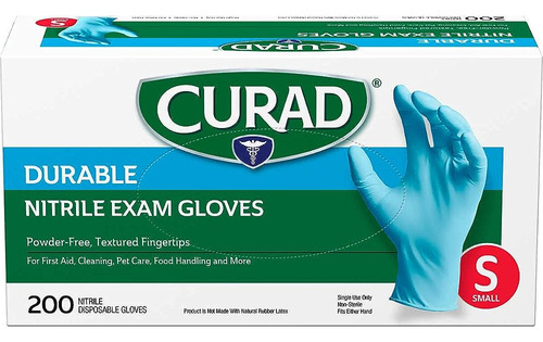 Guantes De Examen Sin Polvo Curado, No Estériles, Azules, Ni