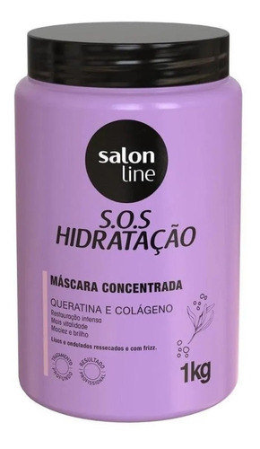 Máscara S.O.S Hidratação Queratina e Colágeno Salon Line 1 kg