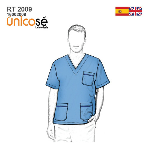 ( Moldes De Ropa)  Camisa Medico Unisex  Rt 2009