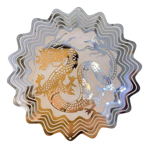 3 Dragon Wind Wind Catcher Mandala Ornamento Compatible Con