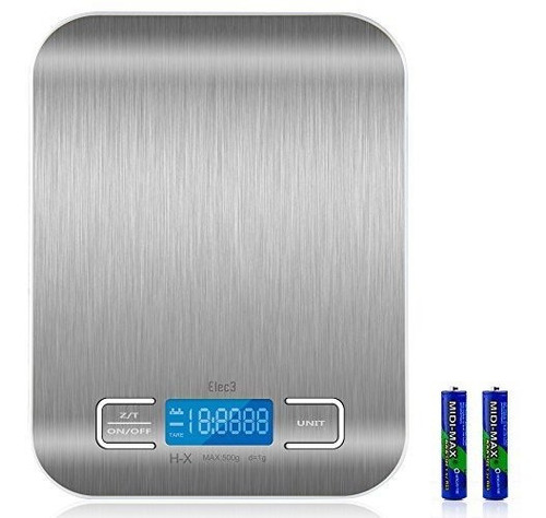 Pesa Elec3 Multifunción Digital Cocina Alimentos, 11lb