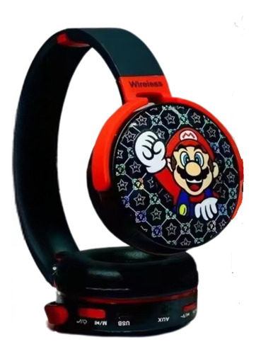 Fone De Ouvido Super Mário Bros Sem Fio Bluetooth Headset