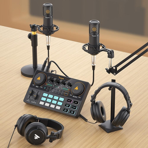 Imagen 5 de 7 de Maono Au-am200 Pack Streaming Placa + Micrófono + Accesorios