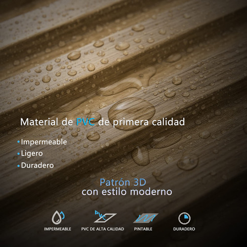Paneles Decorativos 3d Pvc 50x50 Decoración De La Pared 10pz Color Bordó Grano De La Madera Adecuado Para Decoración De Paredes De Interiores Y Salones.