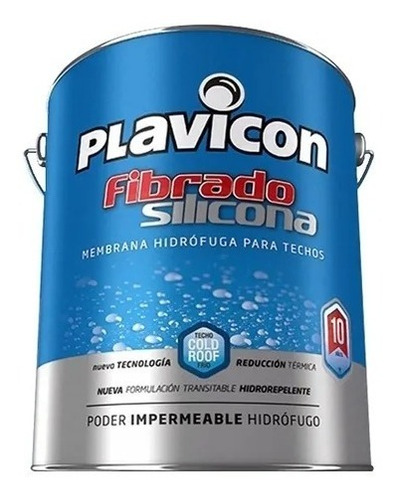 Fibrado Siliconado Impermeable Techos 20 K Plavicon - Iacono
