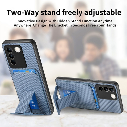 Funda For Con Soporte Plegable Y Bolsa De Tarjetas For Vivo