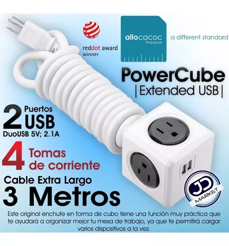 Powercube, enchufes modulares en forma de cubo con cargador USB