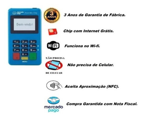 Imagem 2 de 4 de Mini Chip - Máquina De Cartão Com Internet Grátis - Promoção