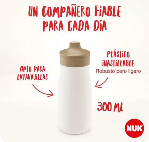 Vaso Nuk Mini Me Flip 450 Ml Con Tapa 2 En 1 Color Verde