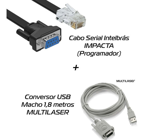 Kit Cabo Serial Impacta X Conversor Usb Rs232 Serial