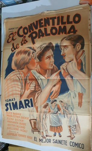 Antiguo Afiche Cine Original El Conventillo De La Paloma-sb