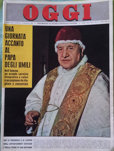 Revista Oggi Italiana 1963 Papa Juan Xxiii