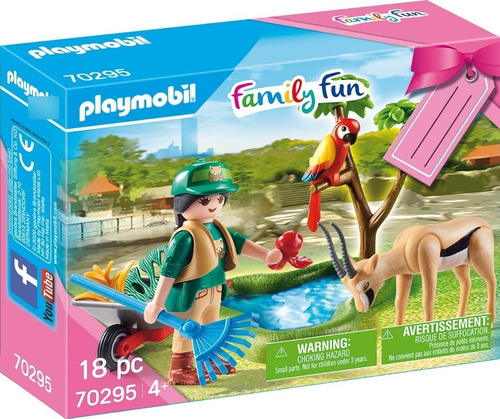 Playmobil 70295 Family Fun Cuidador Zoologico Con Animales
