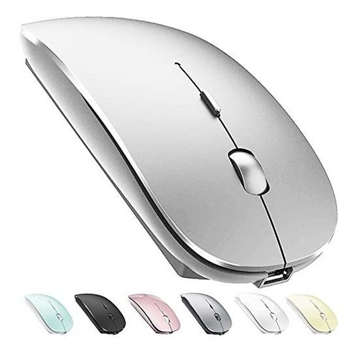 Ratón Bluetooth Recargable Para Computadora Portátil Mac Rat