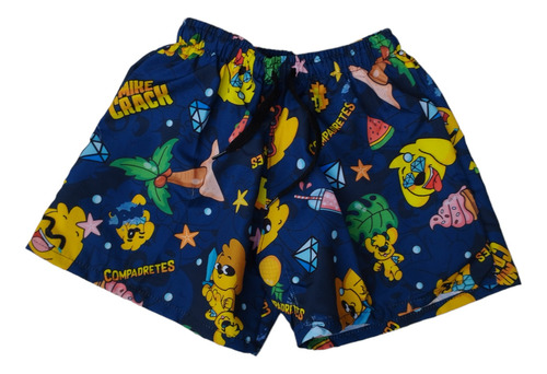 Short De Baño Niño Malla Estampada T4 Al T16 Nene Suspensor