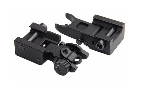 Imagen 3 de 10 de Juego De Miras Abatibles Metálicas Ar15 M4 M16 Ak47
