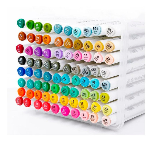 48 Marcadores Doble Punta Plumones Colores Subrayar Dibujo