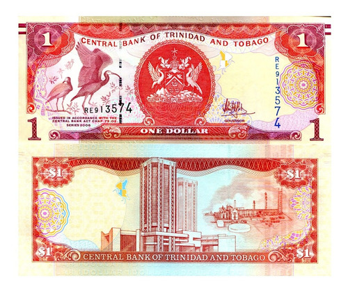 Billete De Trinidad Y Tobago 1 Dollar 2006 Nuevo Sincircular