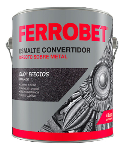 Ferrobet Duo Forjado Plata Esmalte Convertidor 1lt | Gran