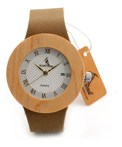 Relógio Feminino Bambu Bobo Bird Calendário C02 Promoção
