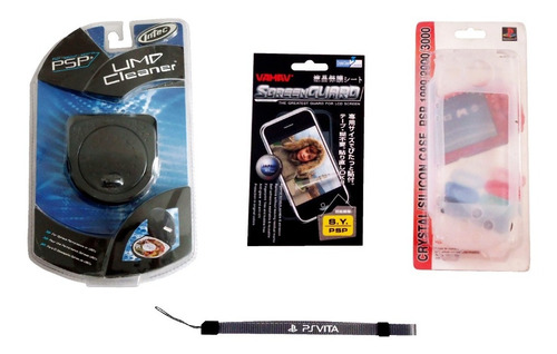 ¡¡¡ Kit Funda, Mica, Correa, Limpiador Umd Para Psp 1000 !!! (Usado)