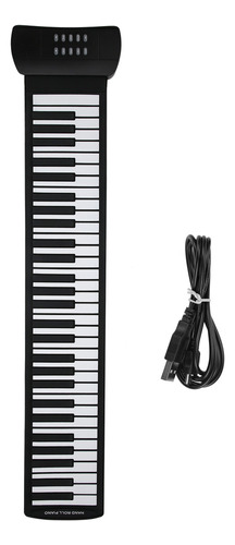 Piano Hand Roll De 61 Teclas, Plegable, De Silicona, Recarga