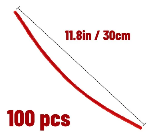Juego De 100 Limpiapipas De Chenilla, De Color Sólido, Par.