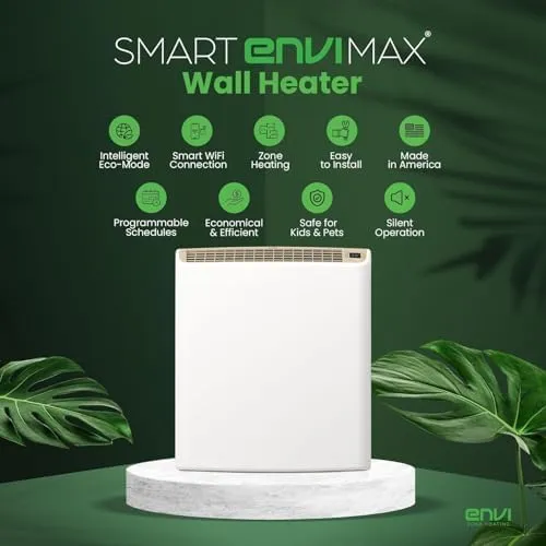 Smart Envimax 1000w Wi-fi Plug-in Calentador Eléctrico De...