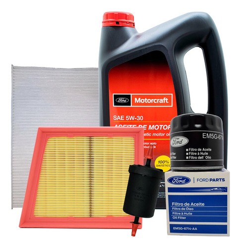 Kit 4 Filtros + Aceite Sinté. Motorcraft 5w30 Ford Eco Orig