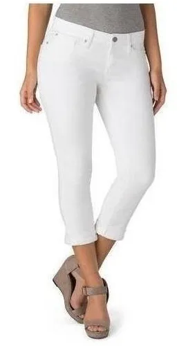 Pantalon Levis Mujer Shaping Capri Blanco