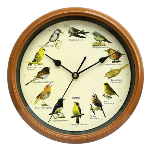 Reloj De Pared Con Diseño De Despertador Con Canto De Pájaro