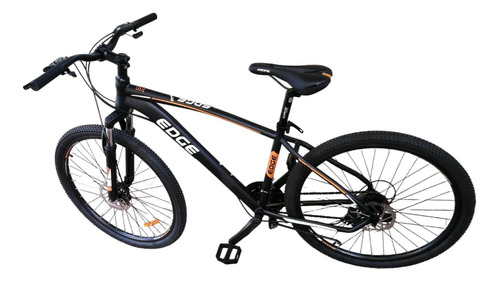 Bicicleta Nueva Marca Edge 27,5 Negro Con Naranja