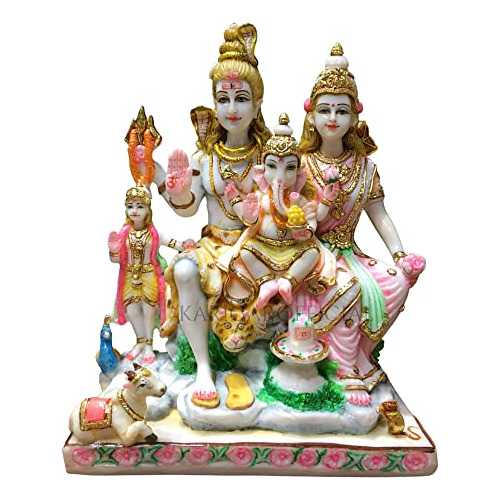 Estatua Escultura Shiva Parvati Ganesh 12 