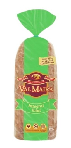 Pan 100% Integral Total Val Maira 400 G