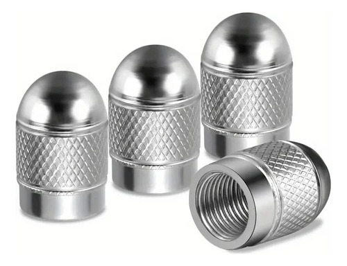 Set 4 Tapas De Válvulas Universal Tunning Para Autos Plata