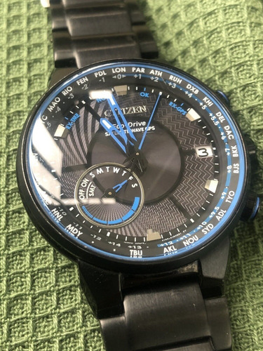 Imagen 7 de 7 de Citizen Satellite Wave Gps Black Blue Dial Cc3038-51e