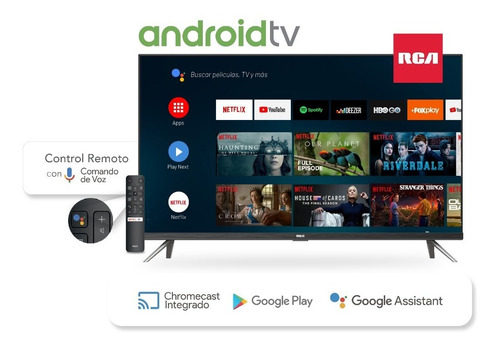 Imagen 6 de 7 de Smart TV RCA AND32Y LED Android TV HD 32" 100V/240V