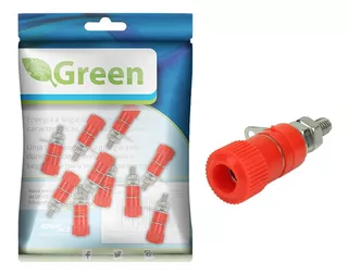 10x Borne Para Plug Banana Vermelho 11x33mm