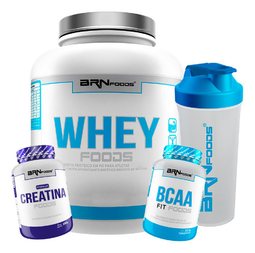 Whey 2kg + Creatina 100g + Bcaa 100g + Coqueteleira Sabor Chocolate