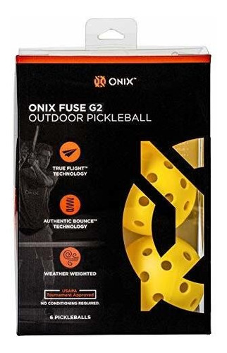 Onix Fusible Exterior Pickleba Bolas Paquete De Seis.