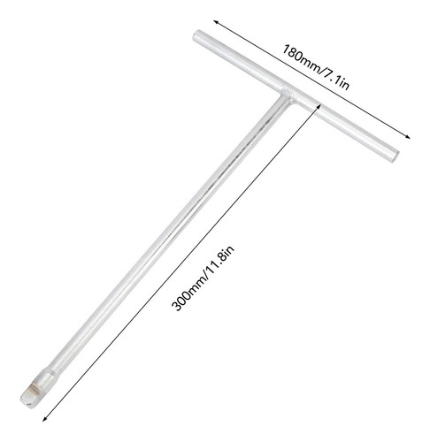 Llave Con Mango En T De 3/8 Pulgadas Con Adaptadores De 1/4