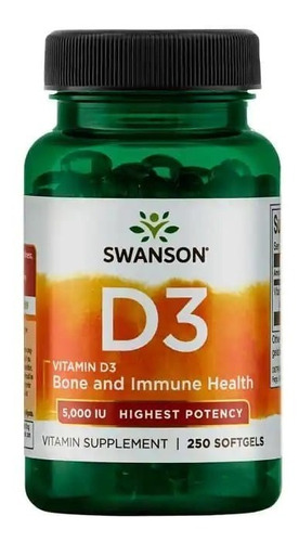 Vitamina D3 Máxima Potencia250softgel/5000ui Swanson 