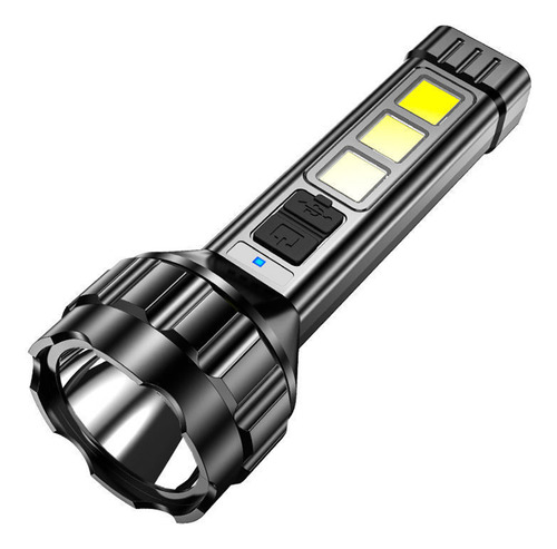 Linterna Portátil J Cob De Luz Fuerte Recargable Usb C 9168