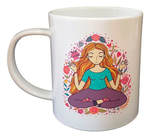 Taza De Plastico Meditacion Color Sentada Cruzada Yoga