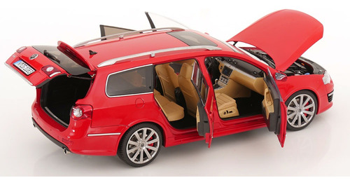 Miniatura Carro Vw Passat R36 Variant 2009 Vermelho 1:18 Nzg Vermelho