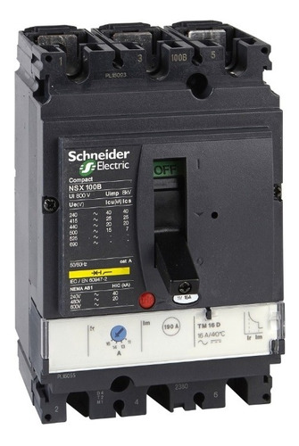 Breaker 3x50 Amp Reg 35-50 A  Schneider Nsx100n  Lv429843