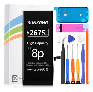 Sunkong Bateria Para iPhone 8 Plus A1864 A1897 A1998, Capaci